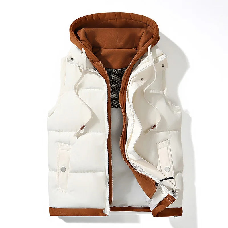 Soft shell hooded puffer everyday gilet for men | Arlo -4