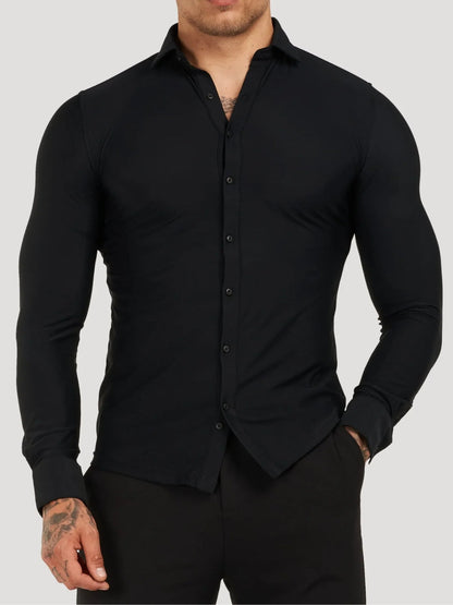 Fitted pleats shirt for men | Lorian -5