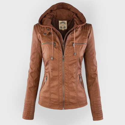 Cosy soft cardigan for women | Leather elegant -1