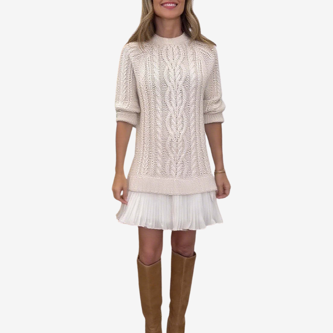 Gaelle elegant dress for women | Sweater mid-thigh -2