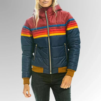 Quilted striped jacket for women | Retro chic -6