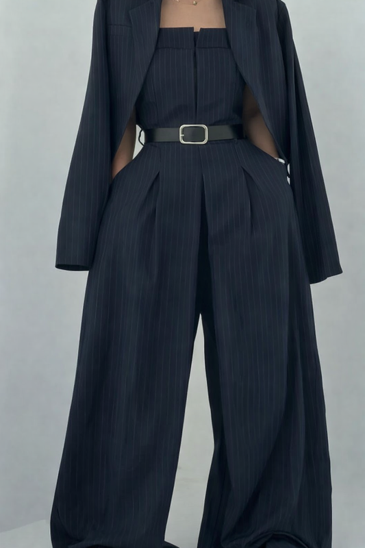 Chic bustier & jacket set jumpsuit for women | Selene -1