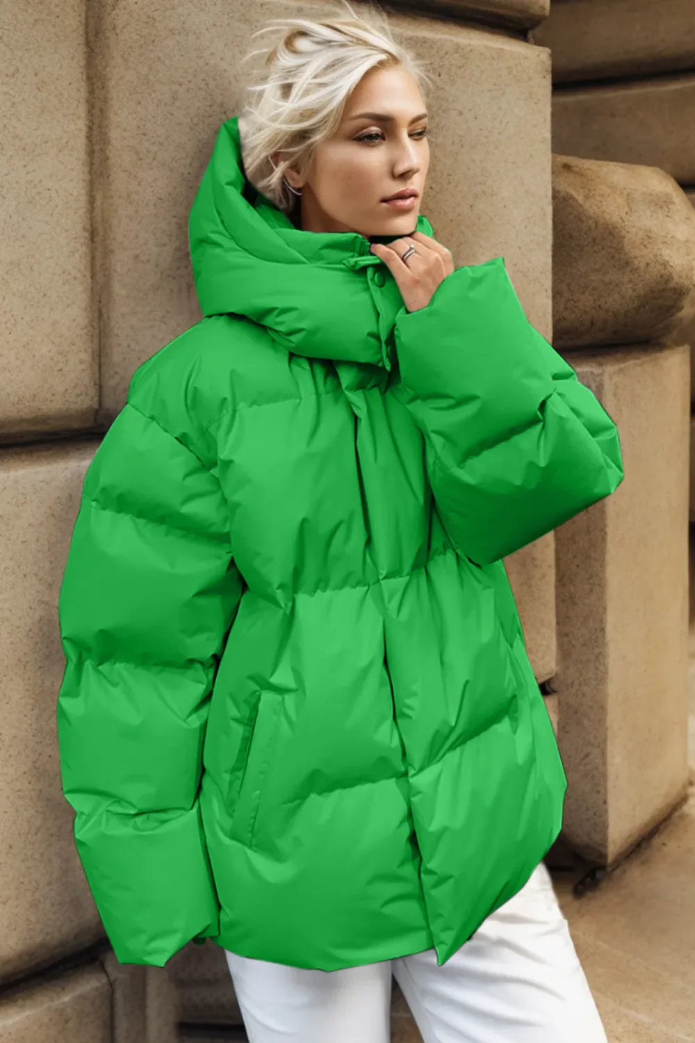 Puffer hooded winter coat warm jacket for women -14