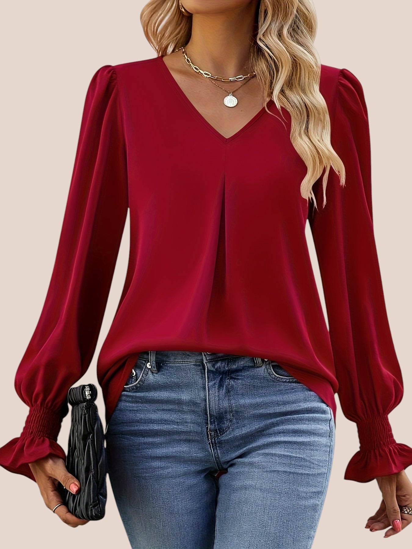 Elegant long-sleeve shirt for women | Lia -8