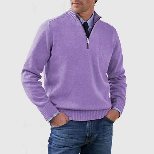 Zip elegant sweater for men | Adrien -12