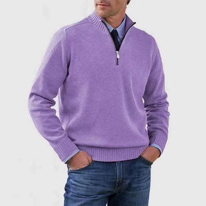 Zip elegant sweater for men | Adrien -12
