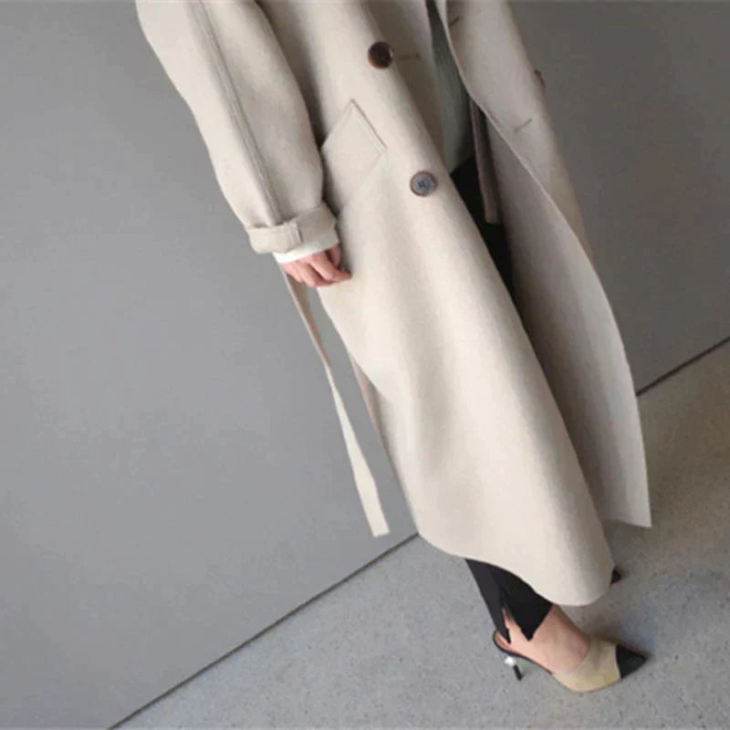 Long tailored winter timeless elegance coat for women | Seraphine -6