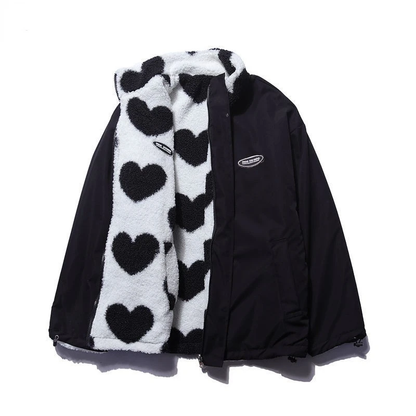 Double face shape heart parka for women | Adeline -5