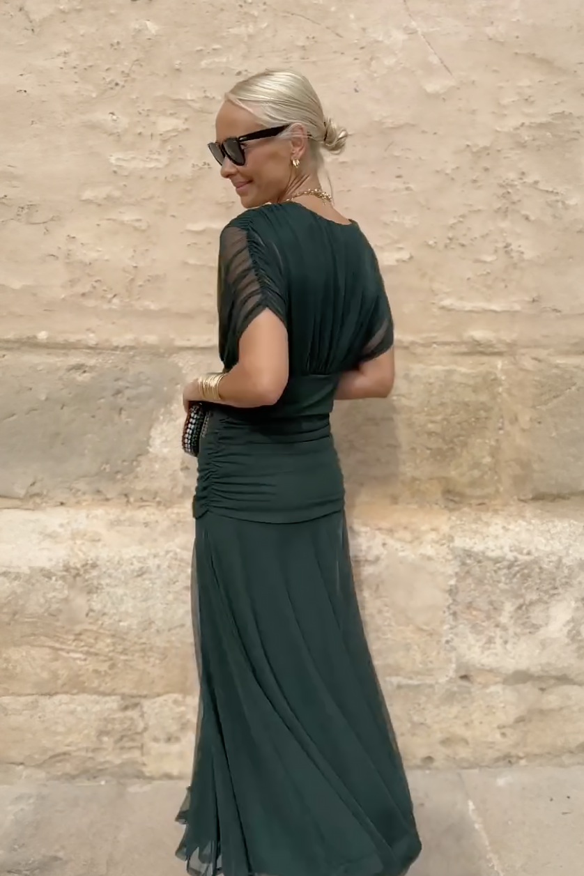 V-neck fantasy maxi special occasions dress for women | Elowen -10