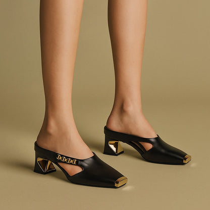 Elegant toe metallic pumps for women | Clara -2