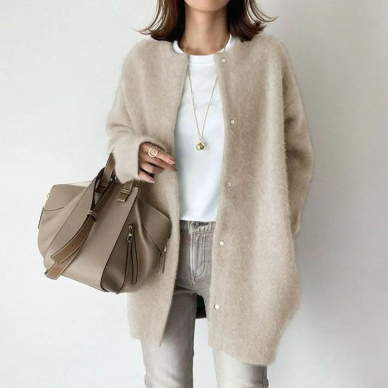 Minimalist chic cardigan for women -6