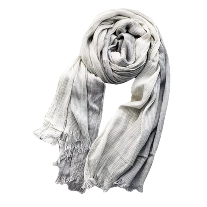 Striped shawl cotton linen clothing for women | Eamon -6