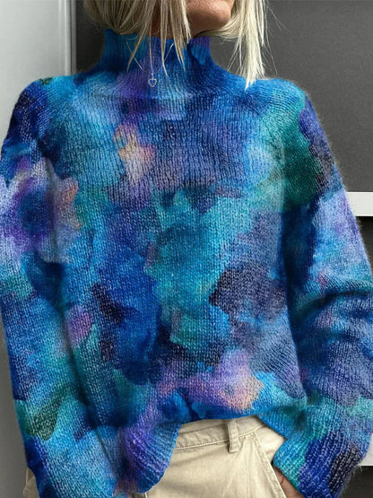 Classic sweater cold days turtleneck for women | Elara -2