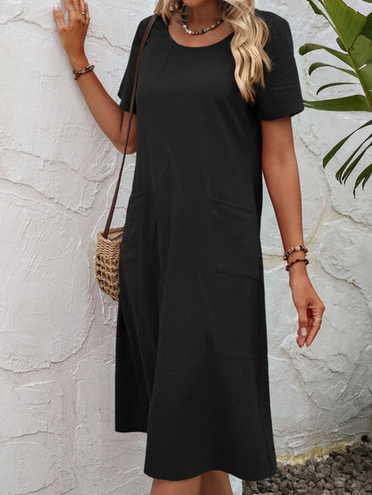 Cache-belly cotton dress for women | Ivana -11