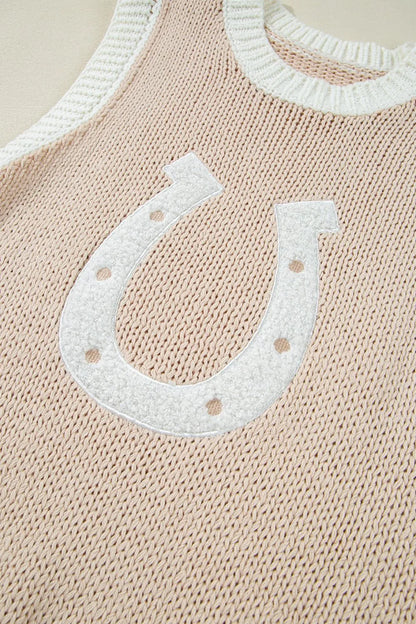 Knit sleeveless casual style vest for women | Alexia -5