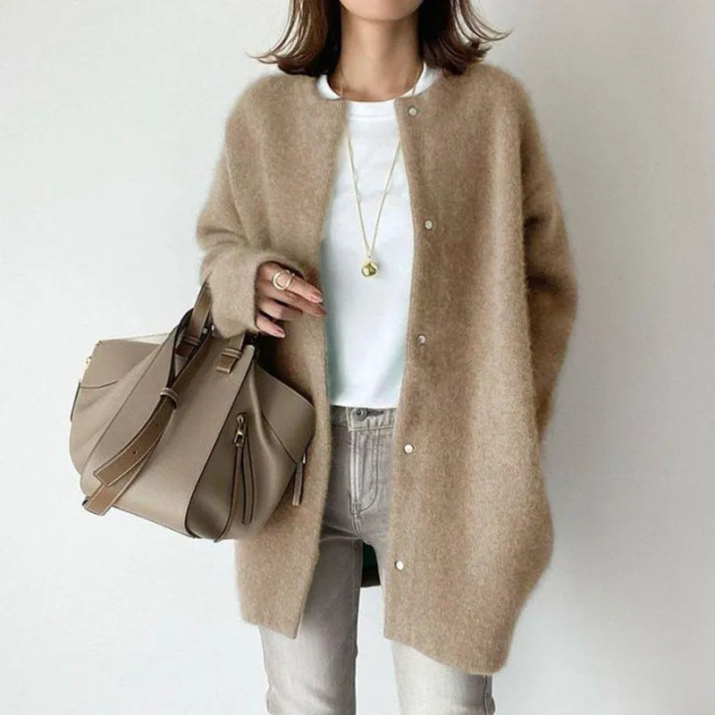 Minimalist chic cardigan for women -8