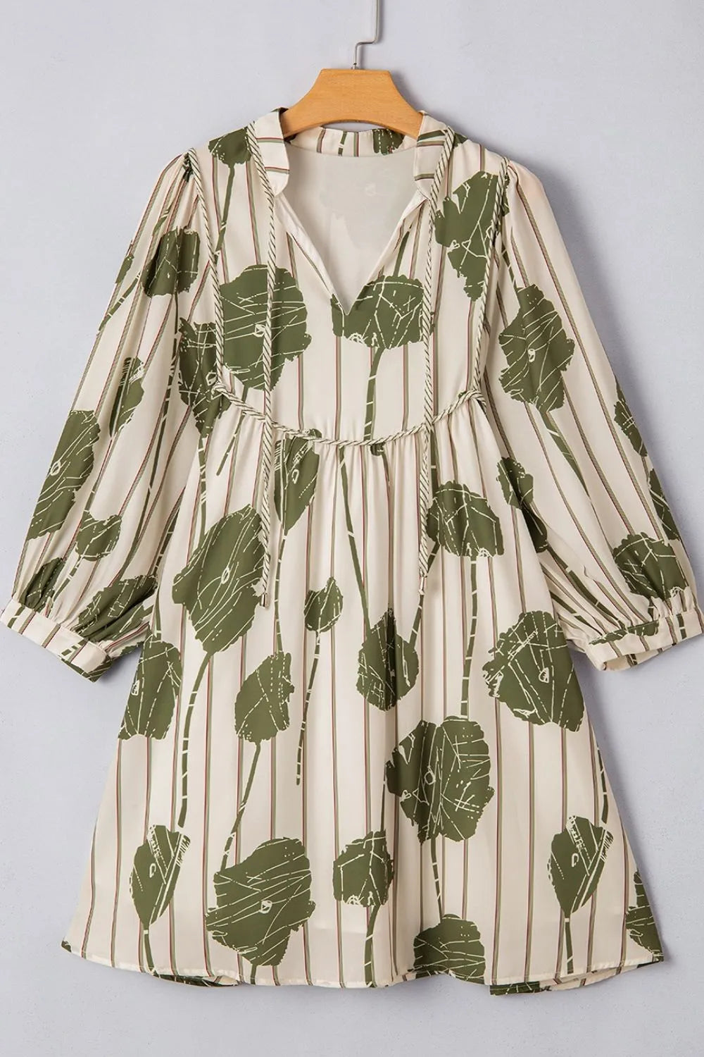 Long-sleeve tunic autumn printed size dress for women | Mini -9