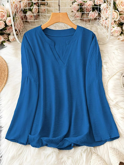 Elegant long-sleeve blouse for women -2