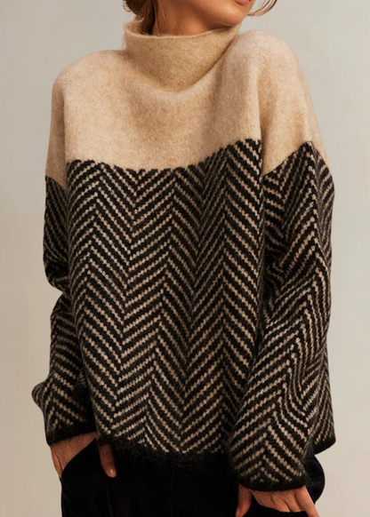Elegant refined sweater for women | Turtleneck feminine -2
