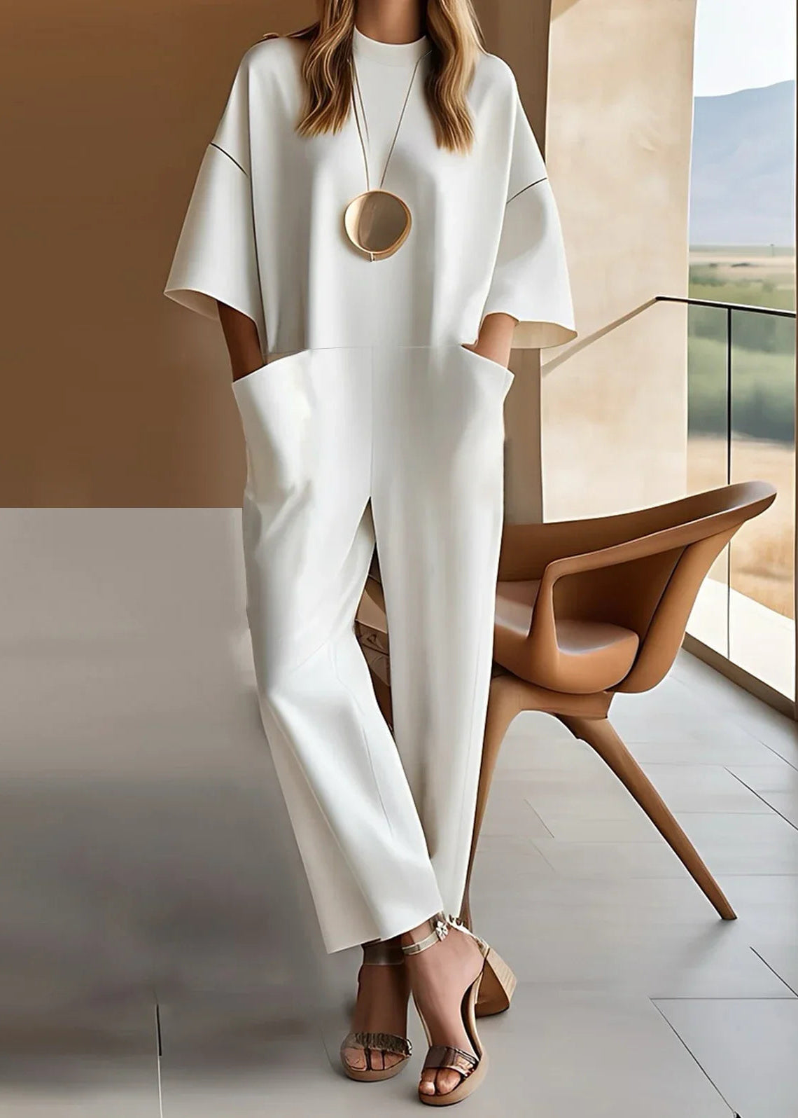 Classic sidonie jumpsuit for women | Elegance minimalist -1