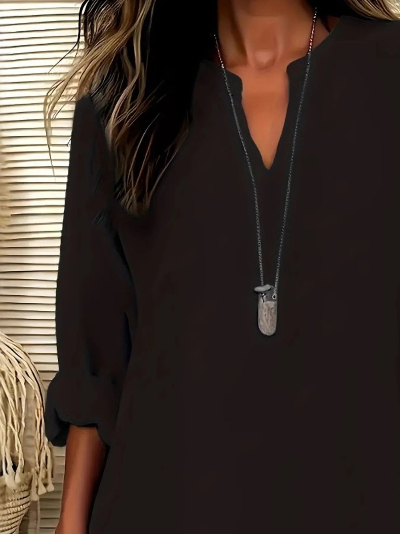 Elegant long-sleeve blouse for women -12