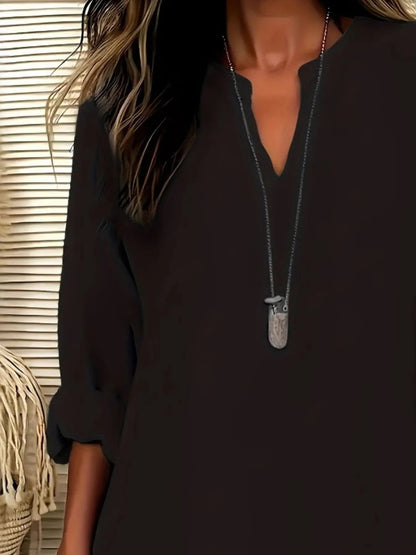 Elegant long-sleeve blouse for women -12
