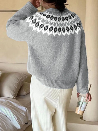 Knit nordic sweater for women | Armelle -2