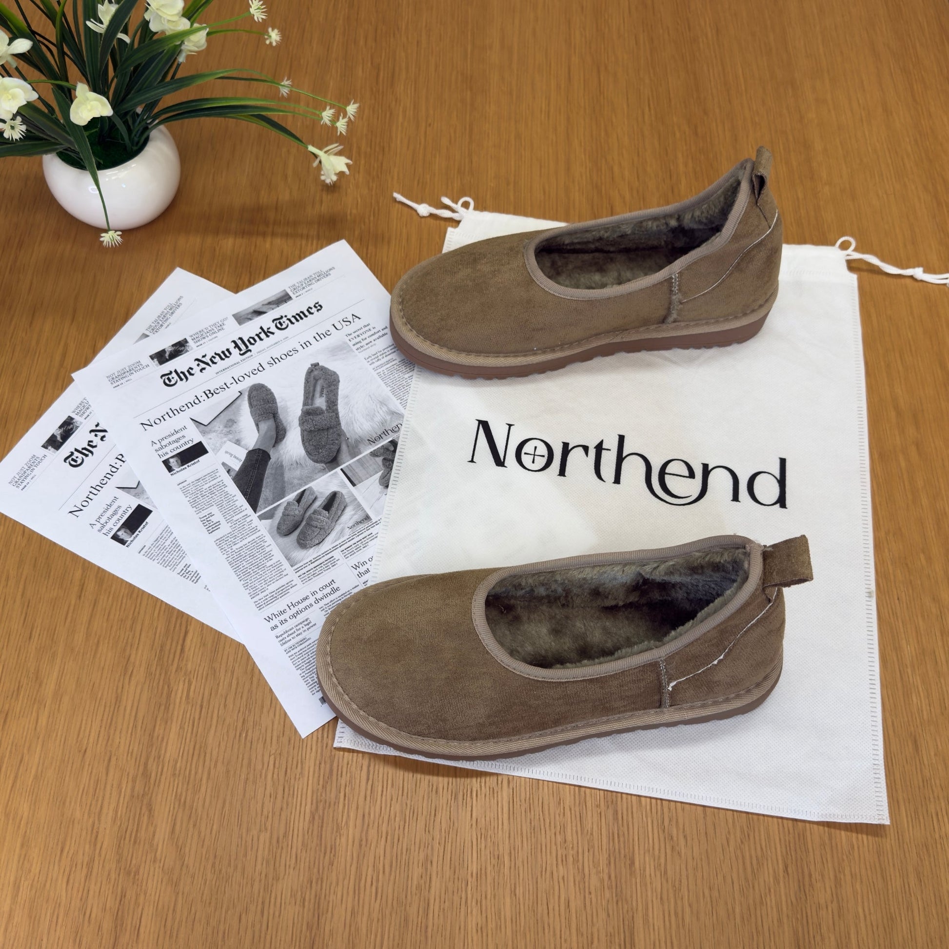 Elegant cozy winter loafers for women | Norelle -7