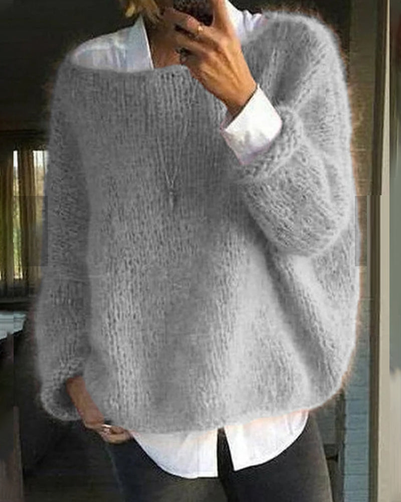 Cozy long-sleeve sweater pullover for women | Marielle -2