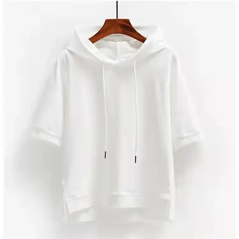 Men’s short-sleeve boxy fit hoodie for women | Arlo -2