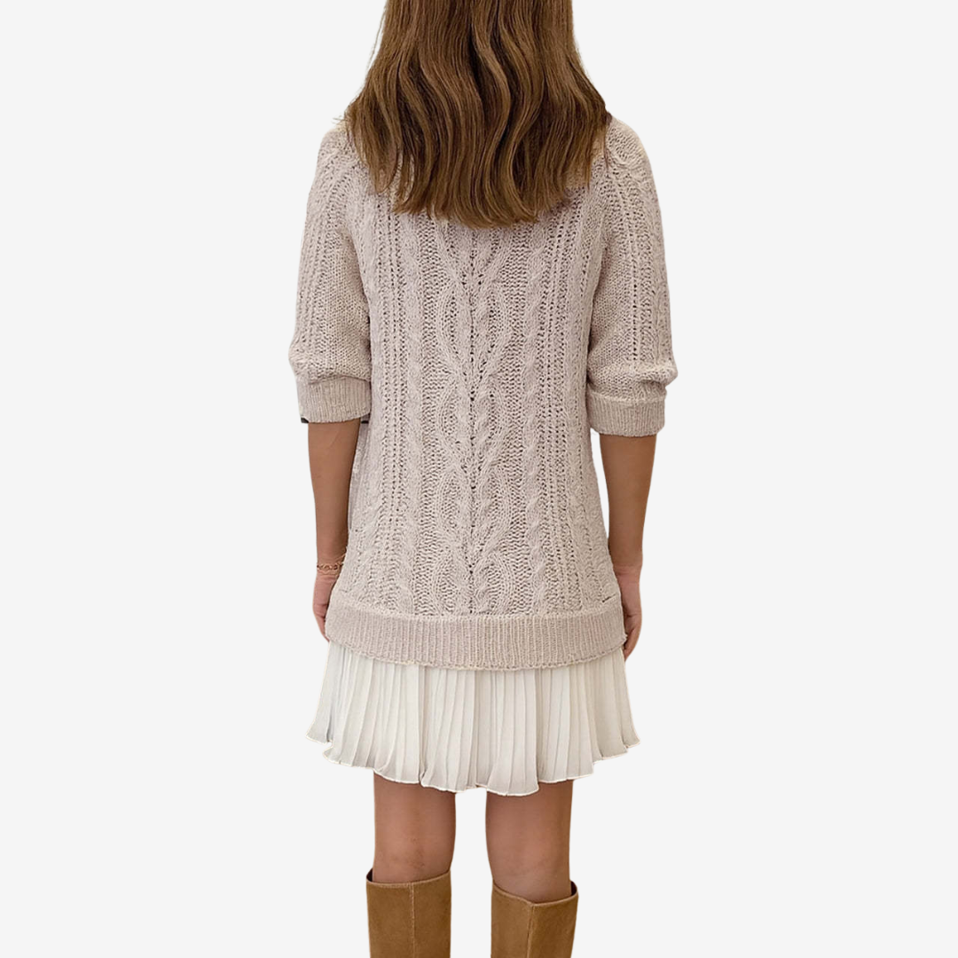 Gaelle elegant dress for women | Sweater mid-thigh -3