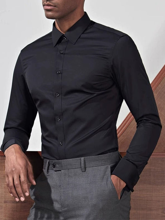 Fitted pleats shirt for men | Lorian -1