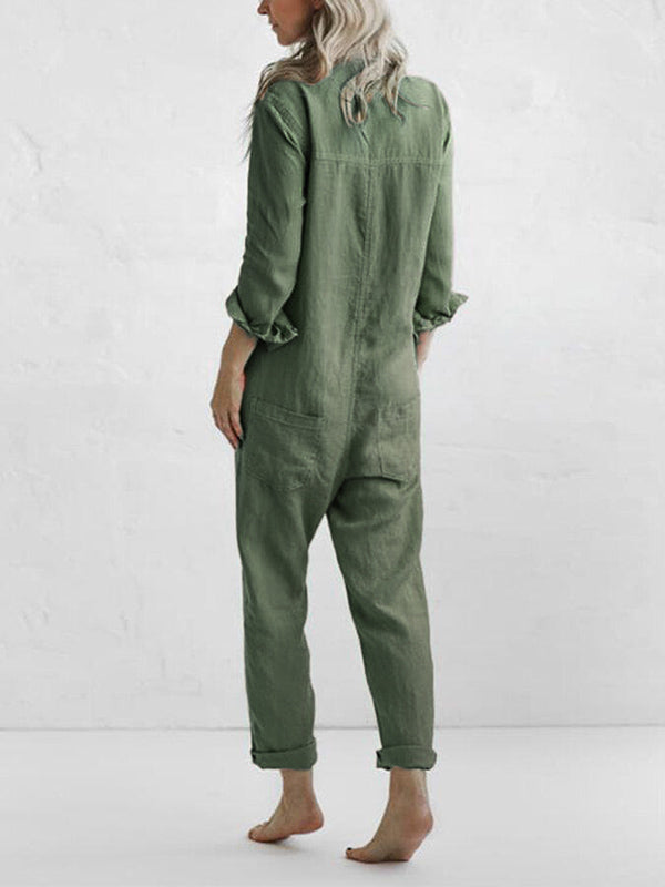Casual long-sleeve jumpsuit for women | Sindy -2