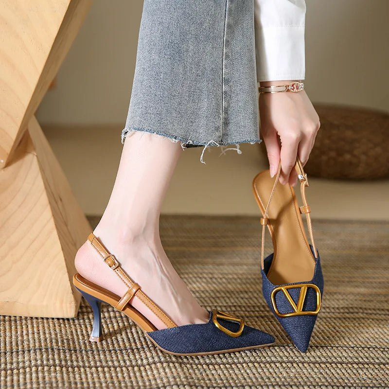 Celeste slingback stiletto heel heels for women | Valentina -3