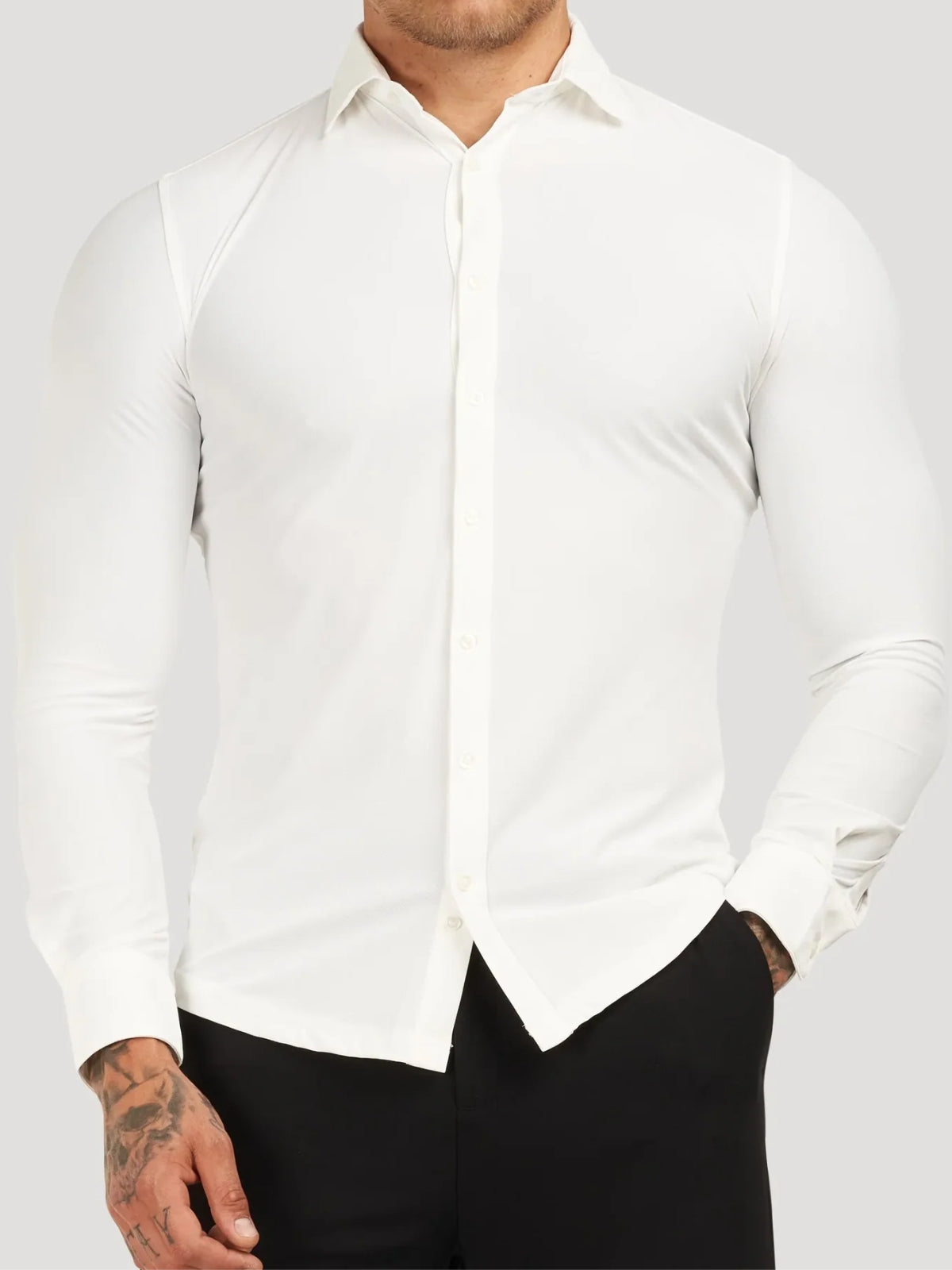 Fitted pleats shirt for men | Lorian -6