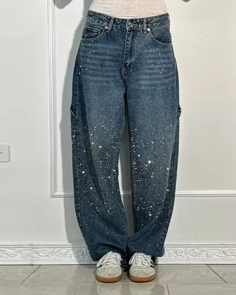 Casual sparkly jeans for women | Style Charpentier -2