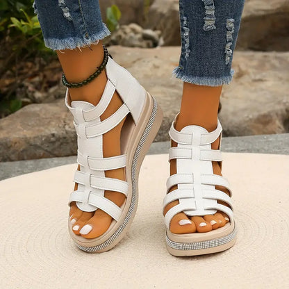 Elegant gladiator platform sandals for women | Calira -3
