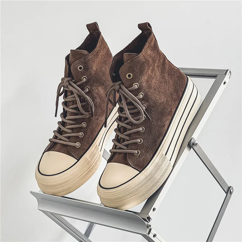Platform high-top cushioned sole sneakers for men | Ardent -4