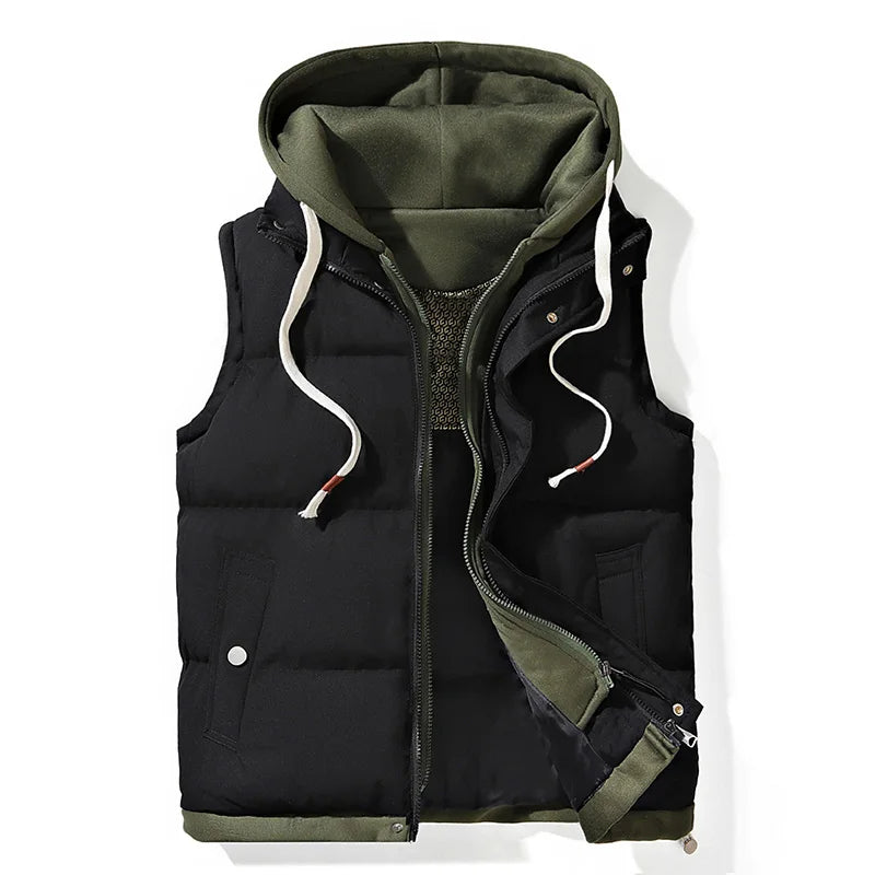Soft shell hooded puffer everyday gilet for men | Arlo -5