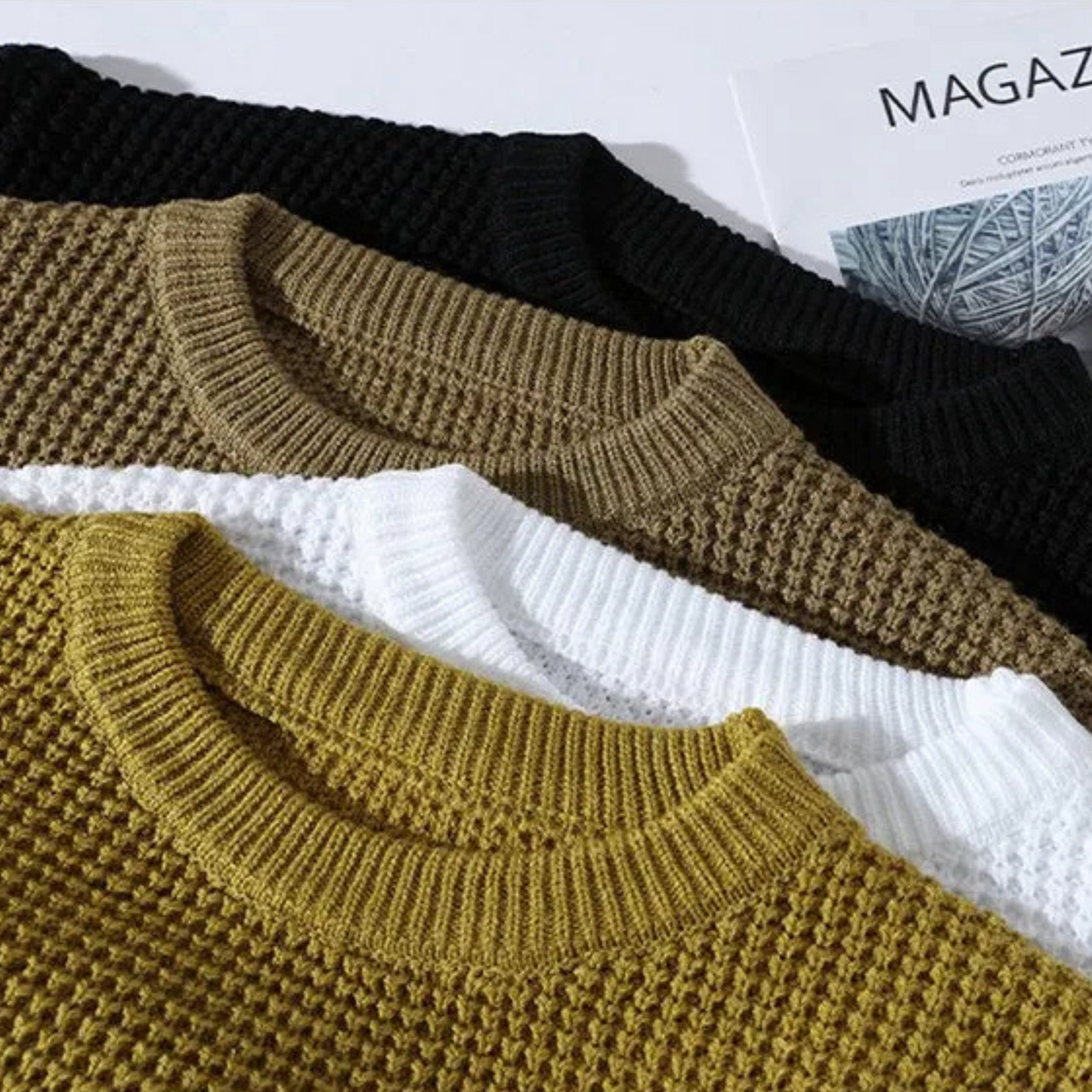 Refined textured sweater for men -8
