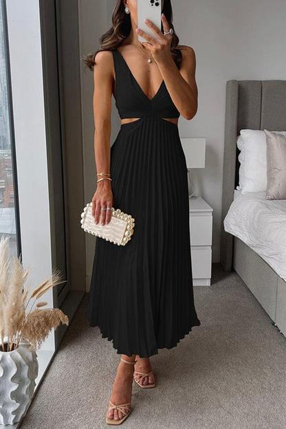 Pleated elegant dress for women | Luna -6