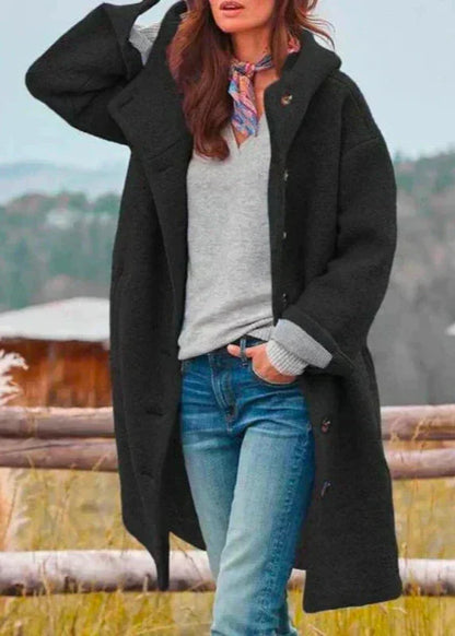 Long elegant jacket for women | Buttoned -3