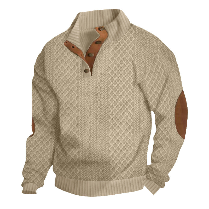 Chic long-sleeve round neck sweatshirt for men | Jake -1