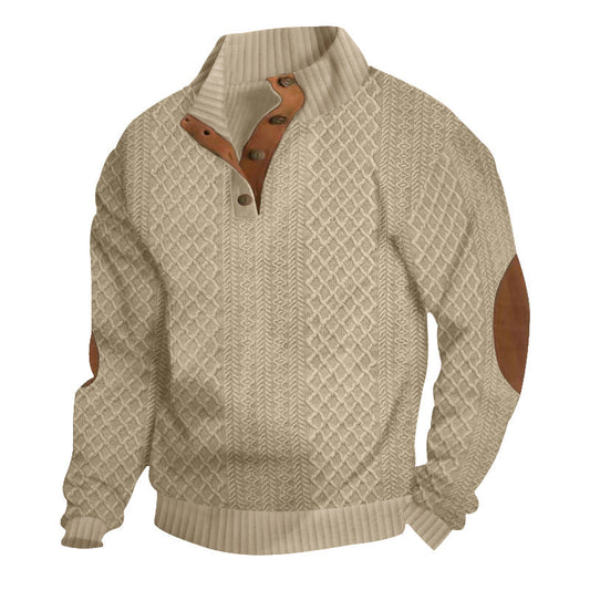 Chic long-sleeve round neck sweatshirt for men | Jake -1