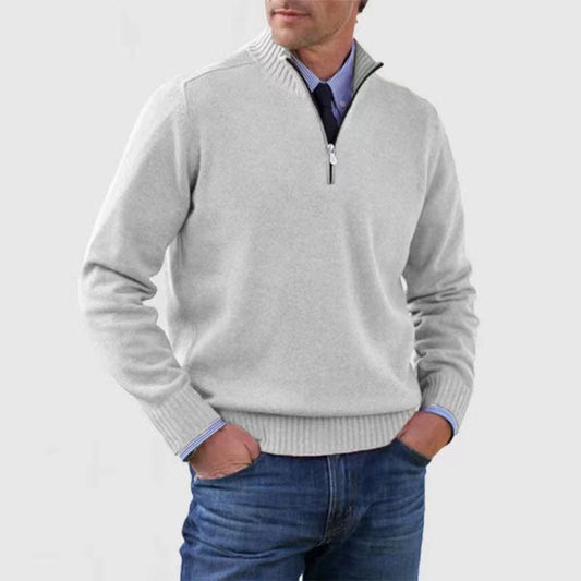 Zip elegant sweater for men | Adrien -1