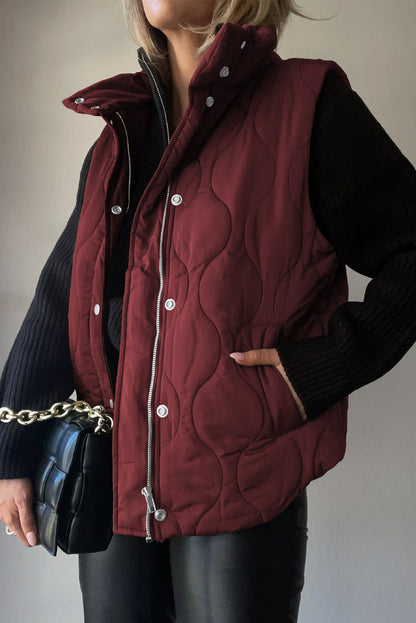 Quilted winter coat lightweight sleeveless vest for women | Krist -10