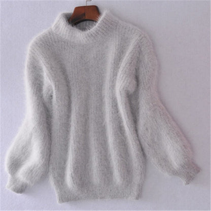 Fit knit wool sweater for women | Loose -4