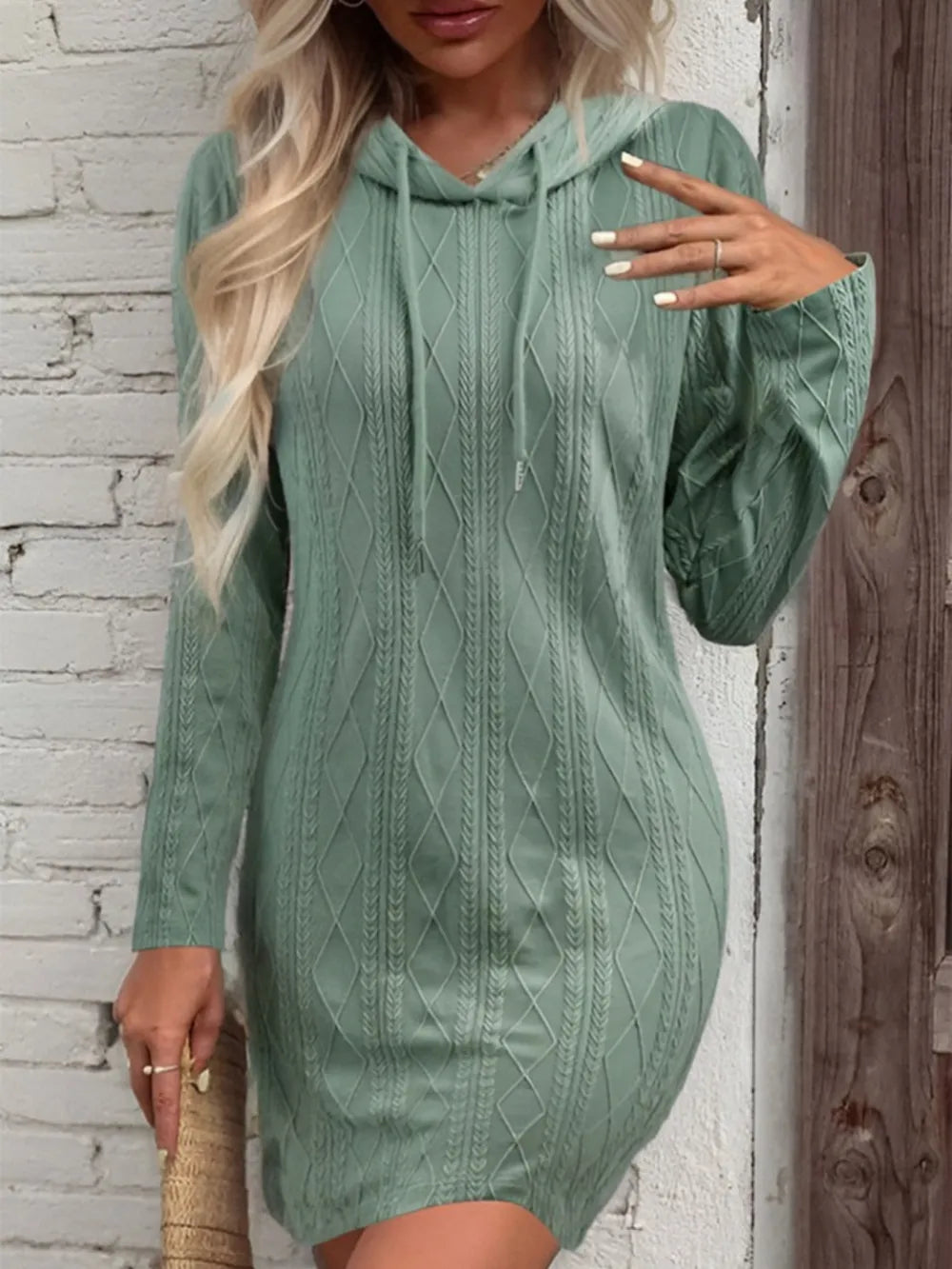 Dress ribbed – knit long-sleeve sweater for women | Bertille -9