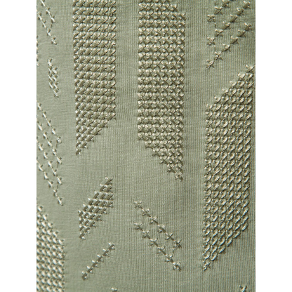 Round neck embroidered geometric t-shirt for men -3