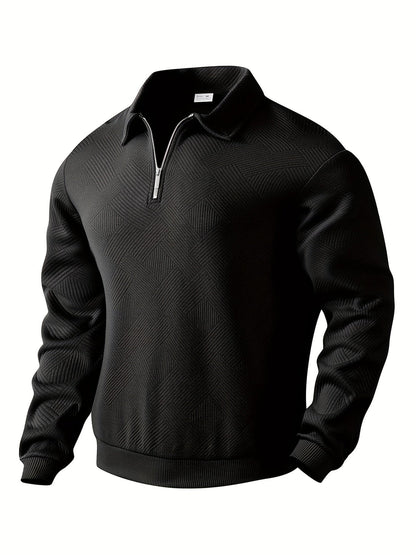 Refined zip-up quart tour sweater for men | Elliot -2